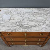 Small chest of drawers in amboyna and rosewood, Louis XVI style – 1940