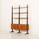 Italian free standing wall unit in teak, 1960s