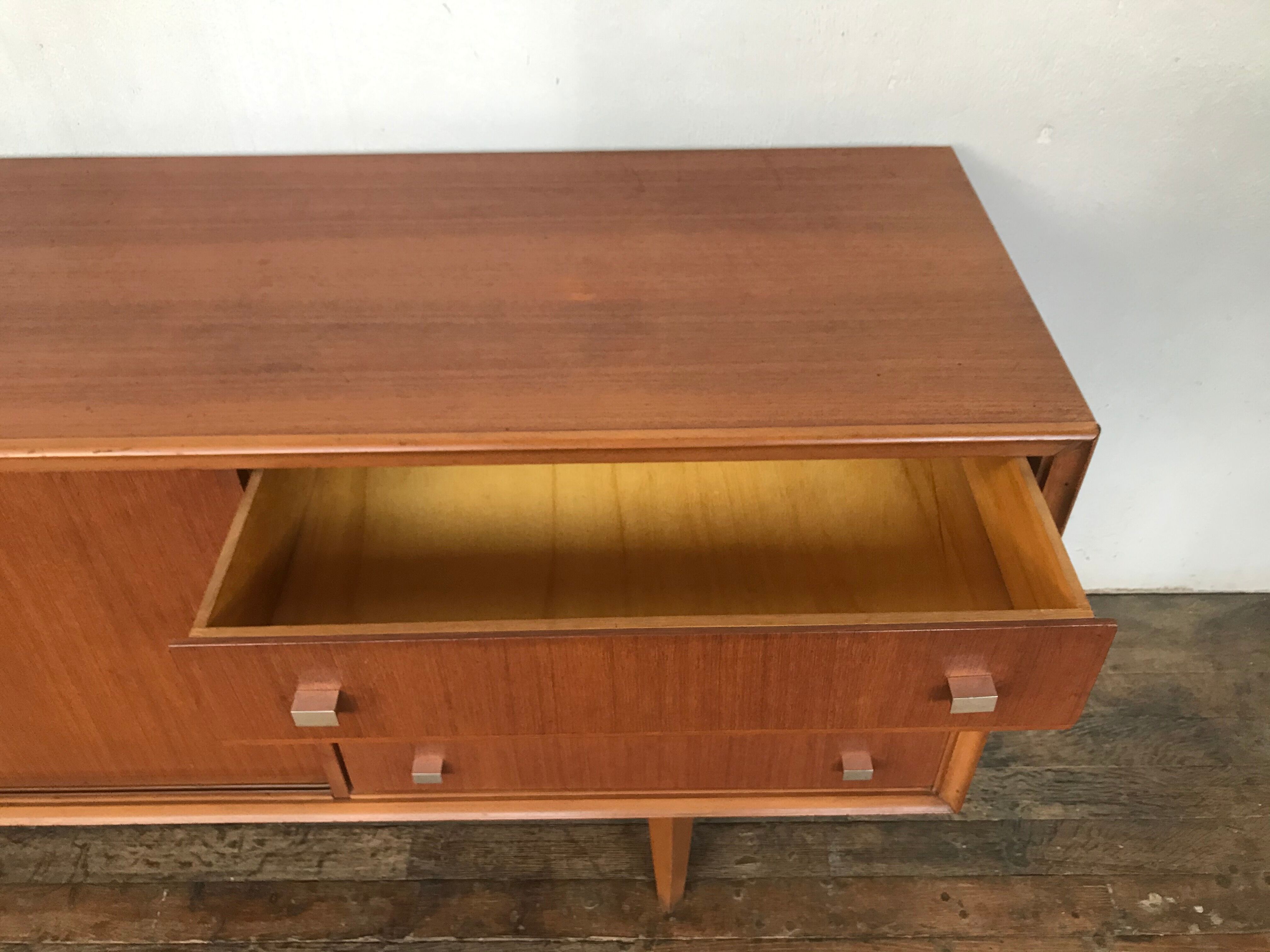 Scandinavian enfilade, 1950 design, vintage teak