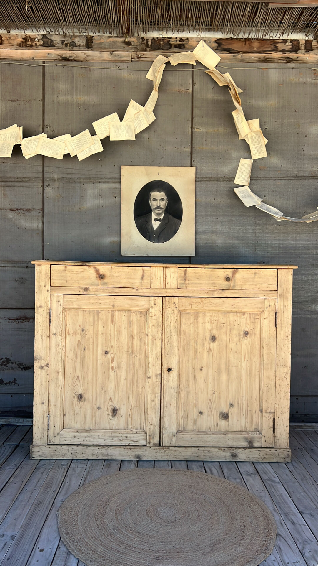Ancien buffet de campagne bois brut