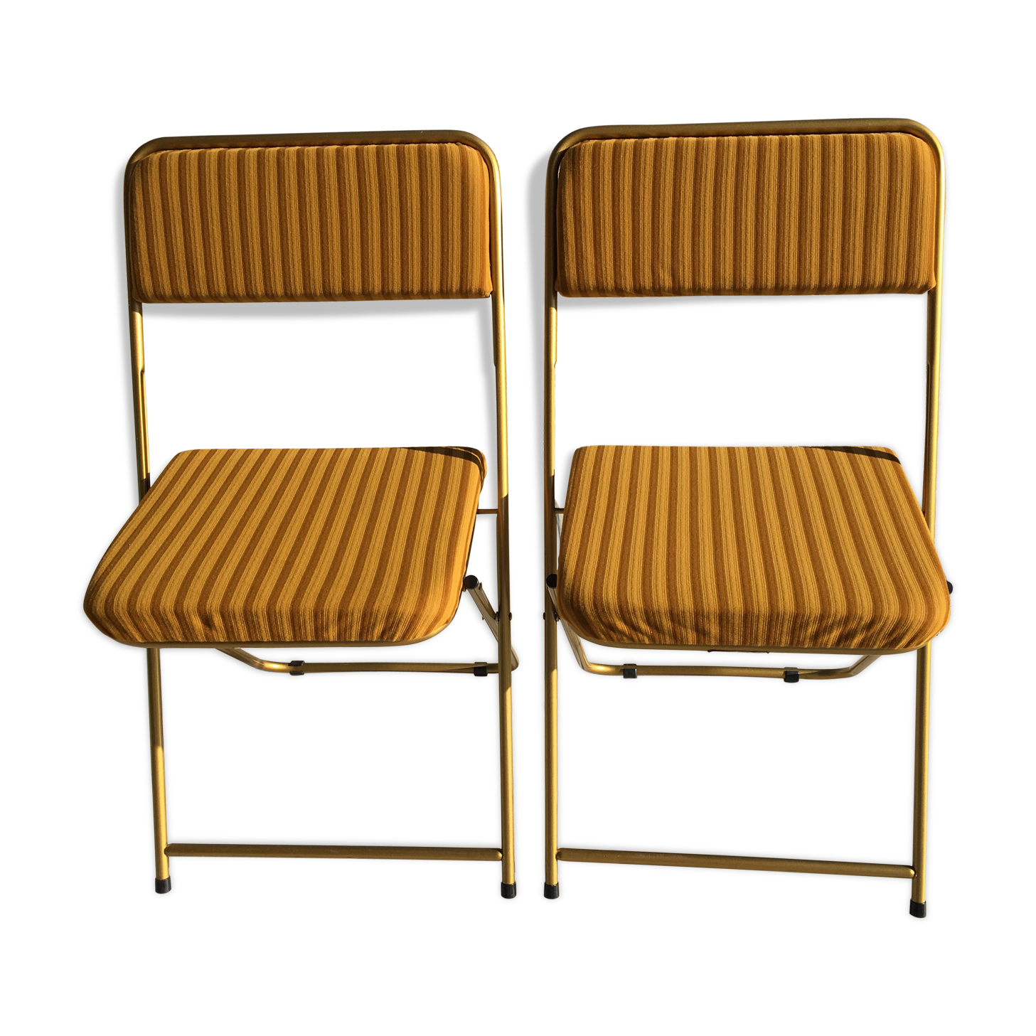 Lafuma foldable camping chair duo from the 50s/60s