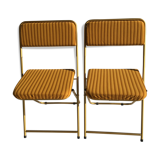 Lafuma foldable camping chair duo from the 50s/60s