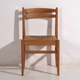 Chaise en bois et rotin, c.1920