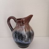 Flamed stoneware pitcher