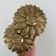 2 vintage gold brass hooks for coat rack or curtains
