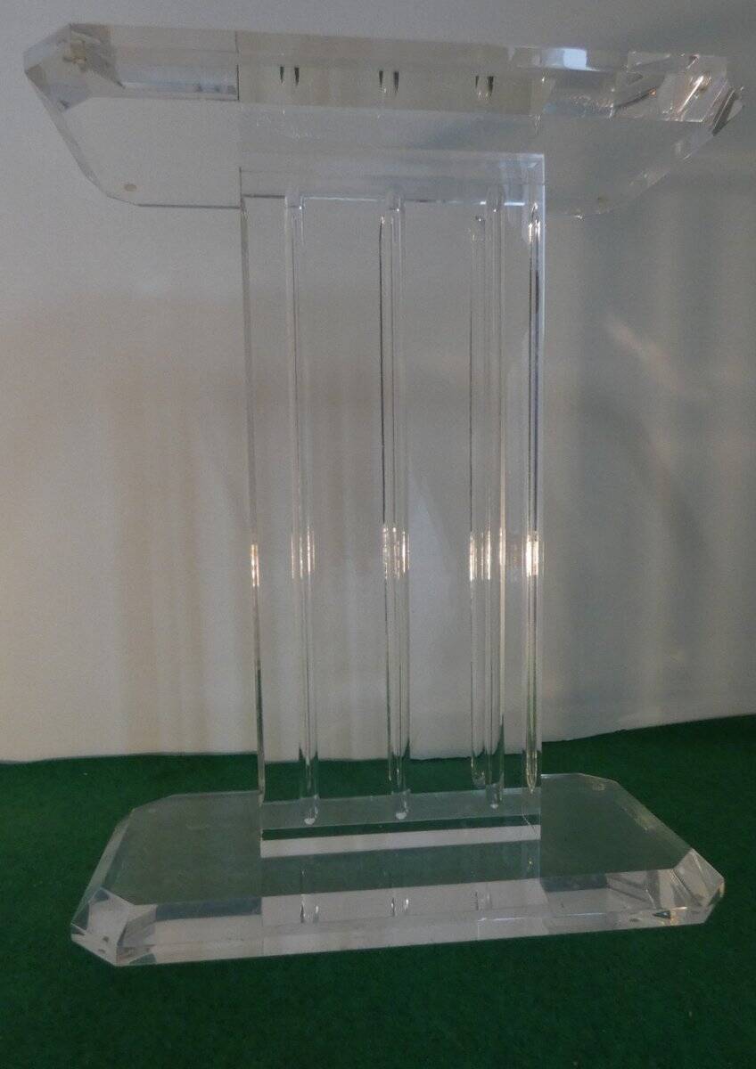 Sculptural base for acrylic glass table, Italy, 2000s