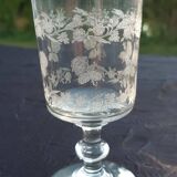 6 old guilloche glasses. Late 19th or early 20th century. baccarat or Saint Louis