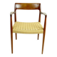 Sculptural Scandinavian Modern Armchair Mod. 57 in Teck and Paper