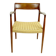 Sculptural Scandinavian Modern Armchair Mod. 57 in Teck and Paper