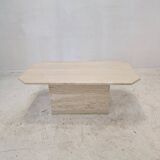 Rectangle Travertine Coffee or Side Table, Italy 1980s