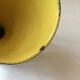Vintage 1950s black and yellow ceramic vase in the Vallauris style