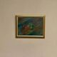 Oil on canvas “Still Life with Fruits” by Olle Bredford,Vintage & Framed 38×30cm