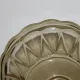 Vintage smoked glass footed bowl – Scalloped edge compote – Ø 23 cm