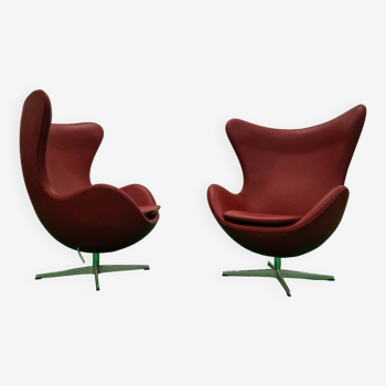 Paire de chaises Egg Fritz Hansen Arne Jacobsen