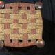 Charles Dudouyt style stool, 1940s, stained beech and rope,