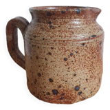 Handmade stoneware pitcher