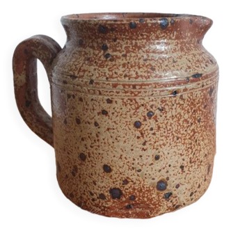 Handmade stoneware pitcher