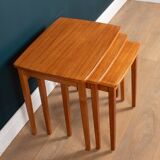 Retro Teak 1960s Mid Century Nest Of 3 Side Coffee Tables