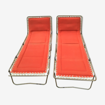 Paire de chaises longues Trigano, 1970