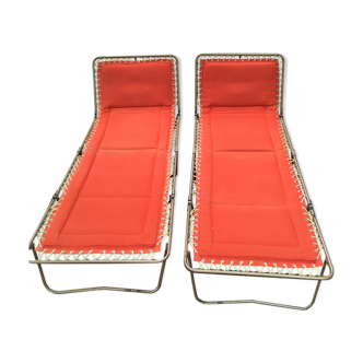 Pair of trigano sun baths, 1970