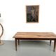 Solid walnut farmhouse table, 1950s.