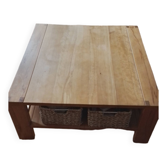 Solid beech seltzer coffee table