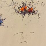 Reproduction tableau paysage coquelicots