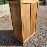 Old small vintage oak 1-door cabinet