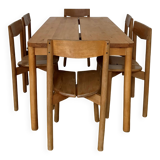 Pierre Gautier Delaye table and chairs, Coffee Bean model