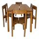 Pierre Gautier Delaye table and chairs, Coffee Bean model
