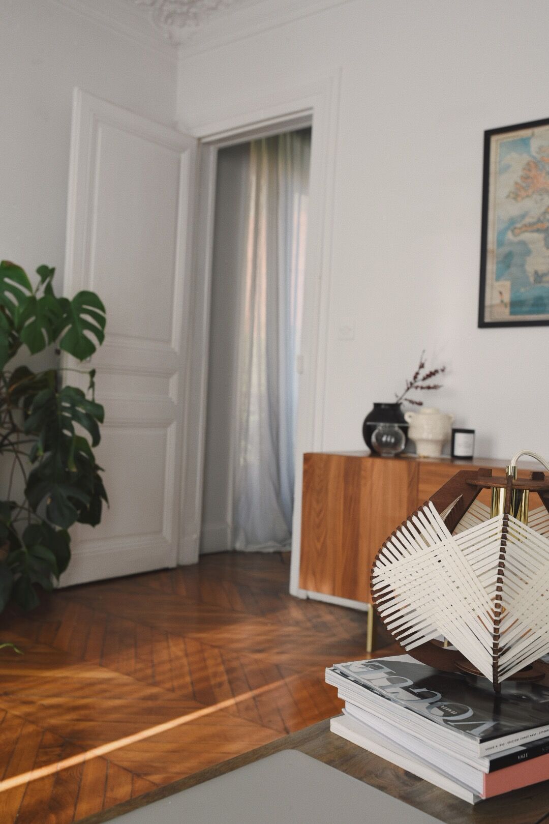 White woven lamp to install