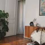 Lampe blanche tissée à poser