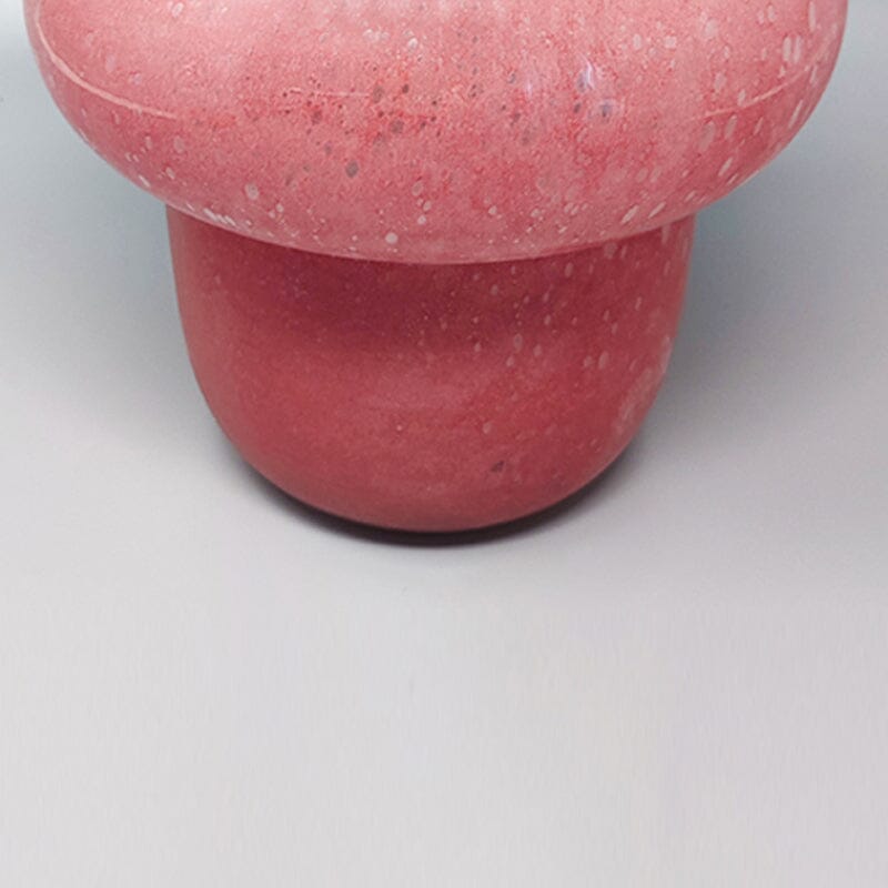 1970s Pair of Pink Vases in Murano Bubble Glass by Dogi. Made in Italy