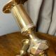 Pair of solid brass candlesticks, Georgian style