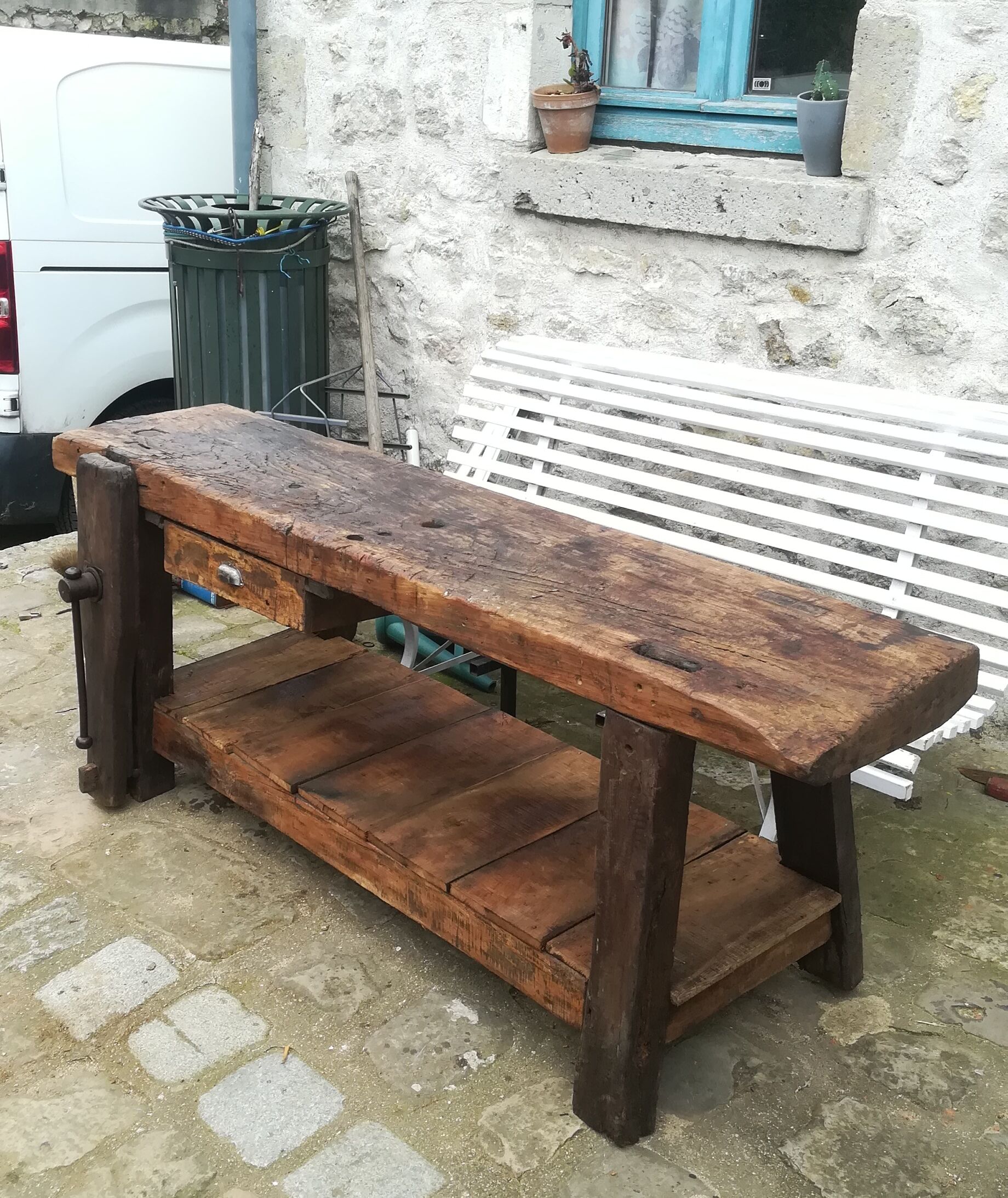 Former carpenter's workbench Long 176 cm