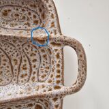 Dish with aperitif compartment / empty pocket signed Austruy Vallauris