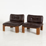 Leather lounge chair