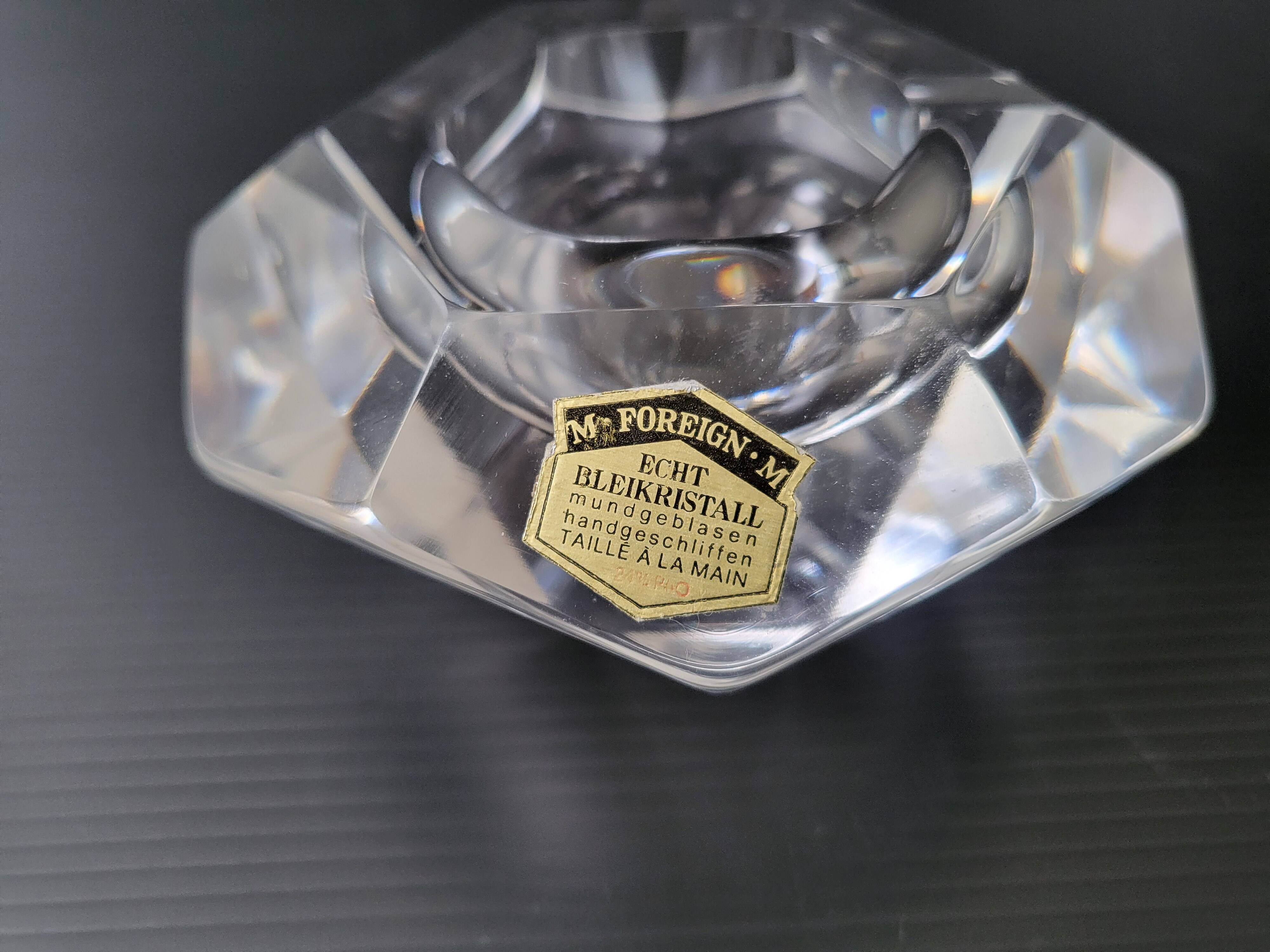 Vintage crystal ashtray