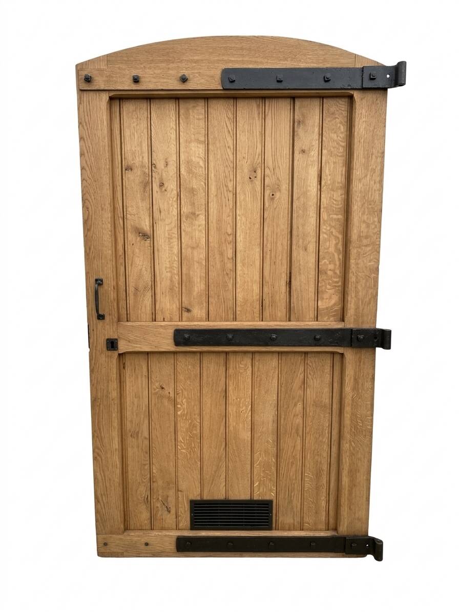 19th-century solid oak barn door