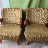 Pair of cocktail armchairs