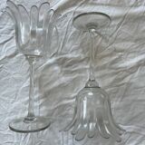 Candle holder glass set