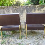 Paire de chauffeuses années 70
