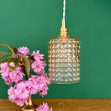 Vintage amber glass bubble suspension globe