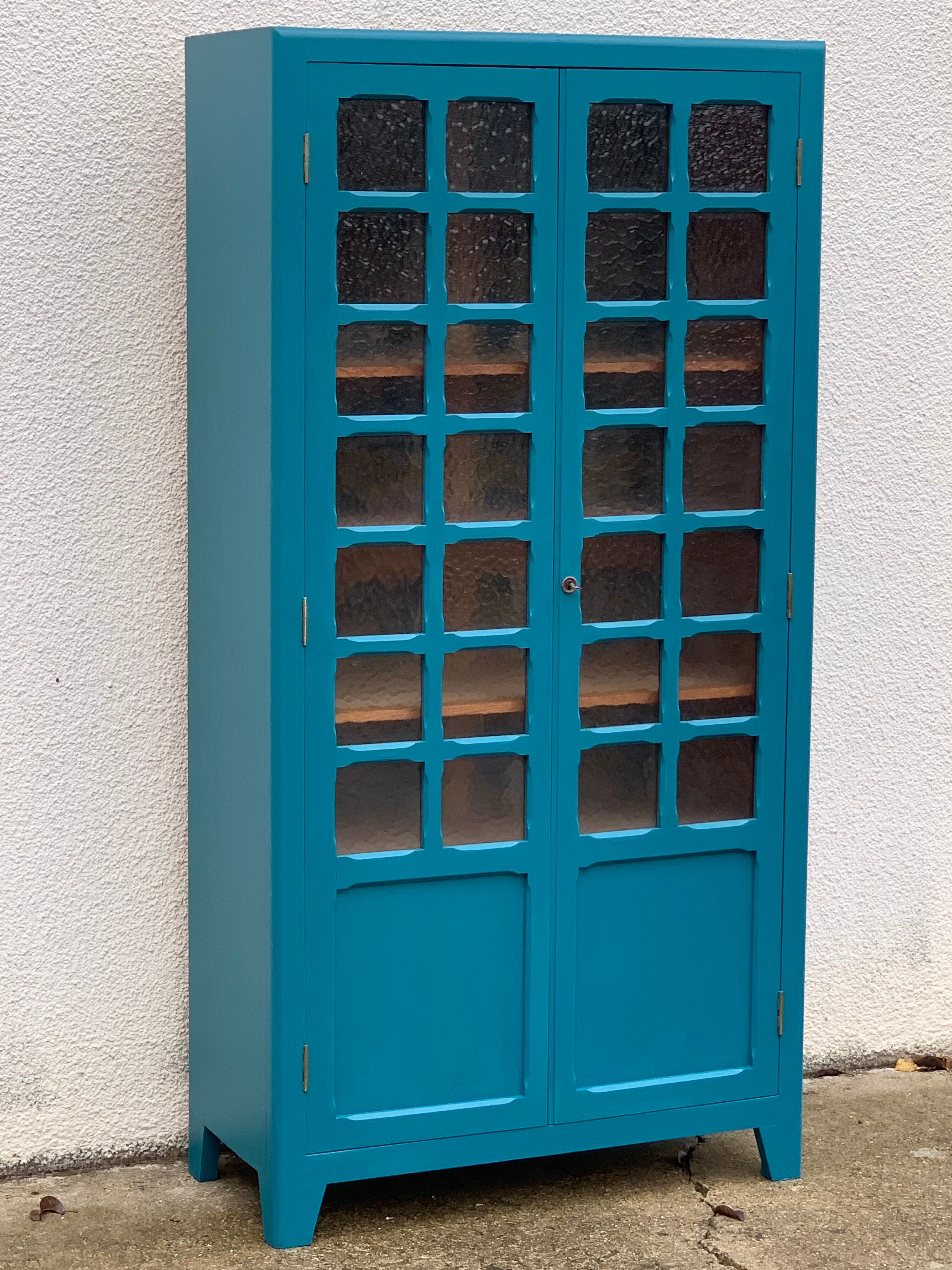 Parisian wardrobe glazed blue Peacock 1940
