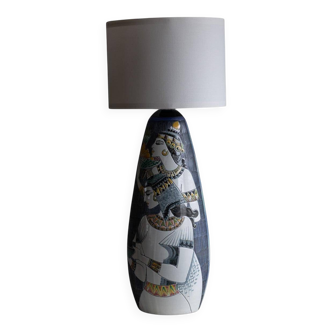 Marian Zawadzki "Oryx" Floor Lamp Unique, Tilgmans Ceramic, Sweden, Dated 1963