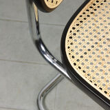 Vintage black B32 Cesca chair by Marcel Breuer, 80s