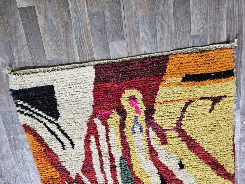 Elegant, colorful Berber rug, 150/250cm