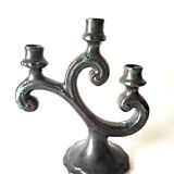 Pair of Large Vintage Ceramic Candelabras by Sars Potteries Maine