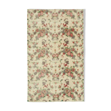 Turkish hand-knotted vintage 1970s beige carpet 157 cm x 255 cm