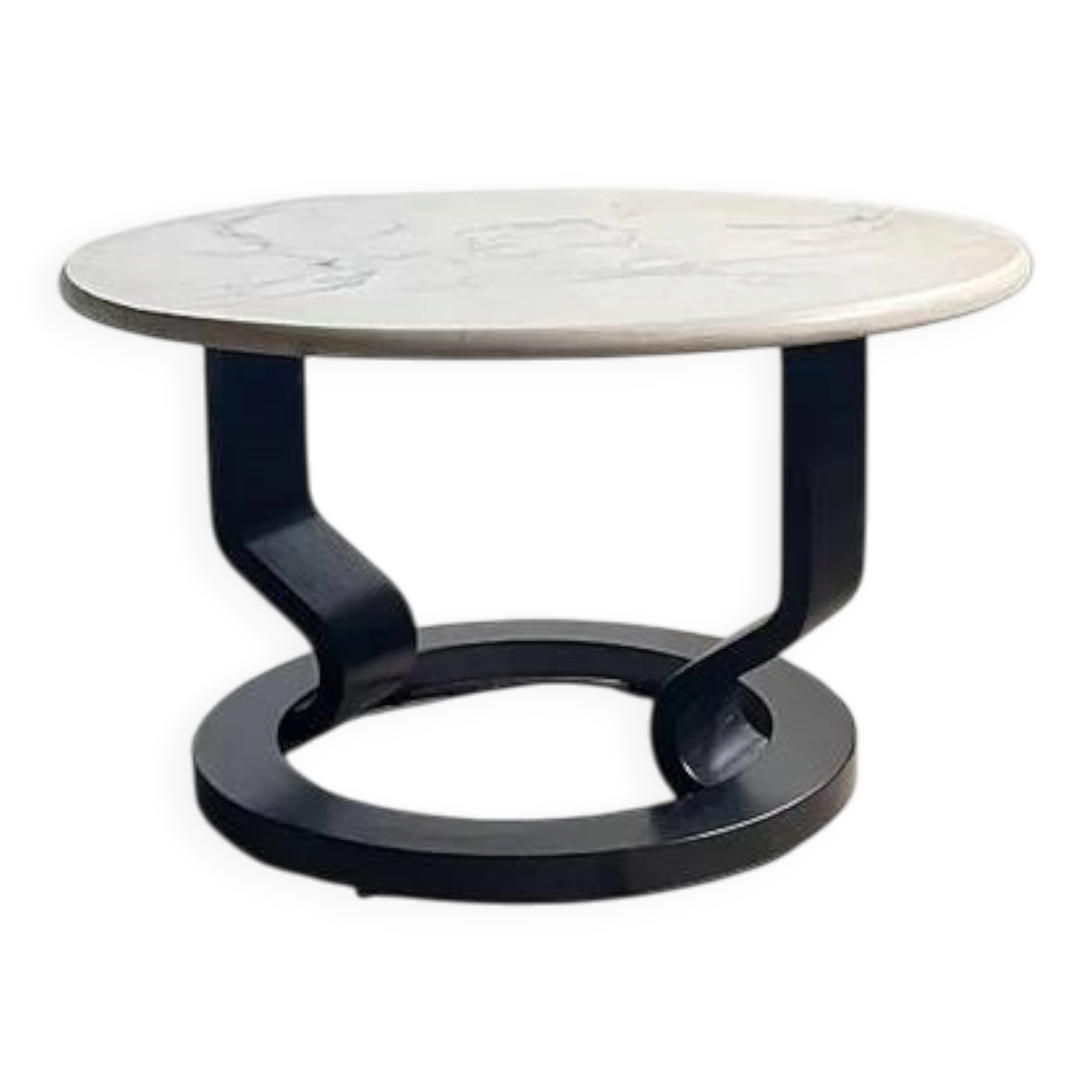 Table basse marmorino postmoderne suédoise, années 1980